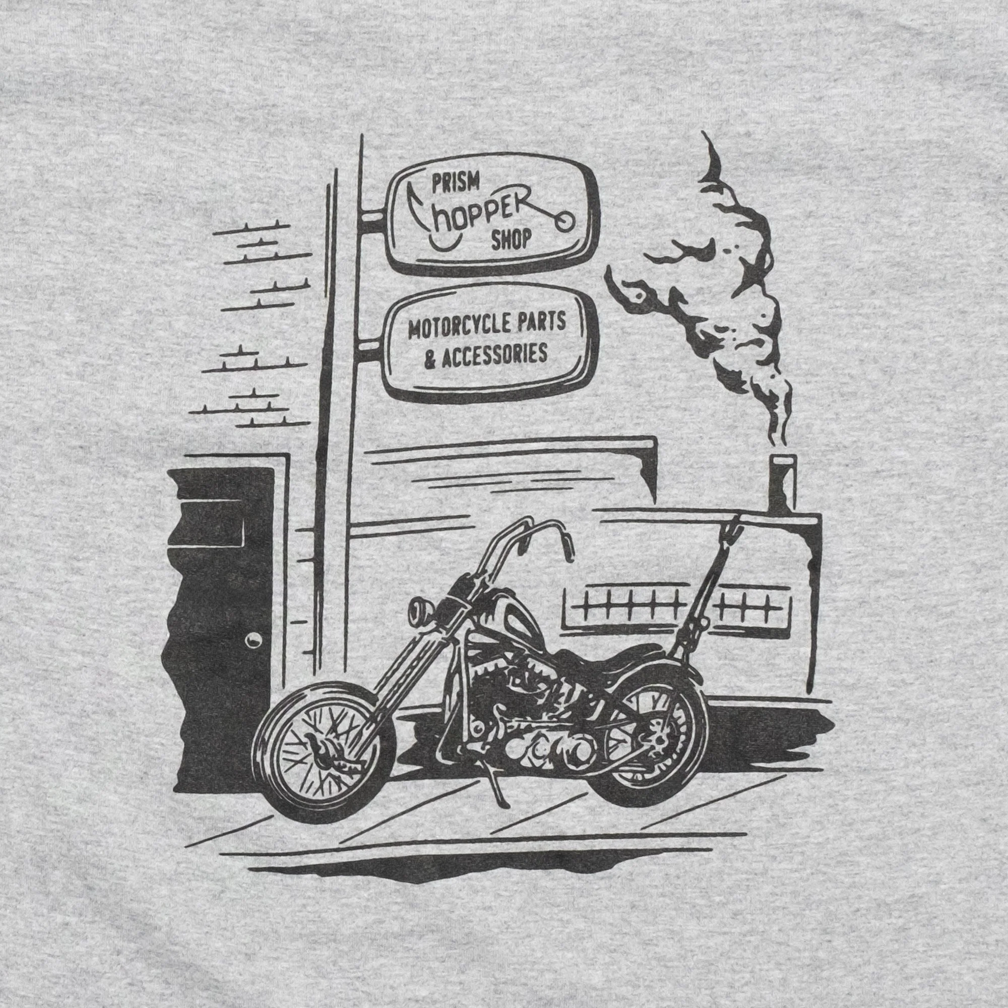 Chopper Shop Tee - Grey - Image 3