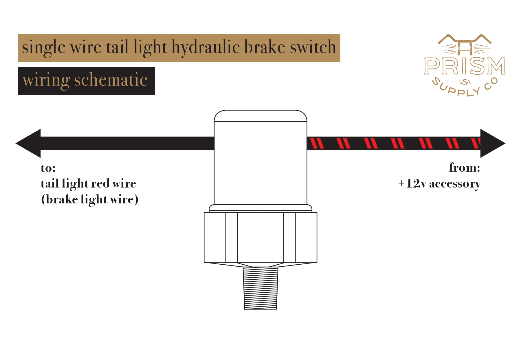Single Wire Tail Light Hydraulic Brake Switch - Image 4