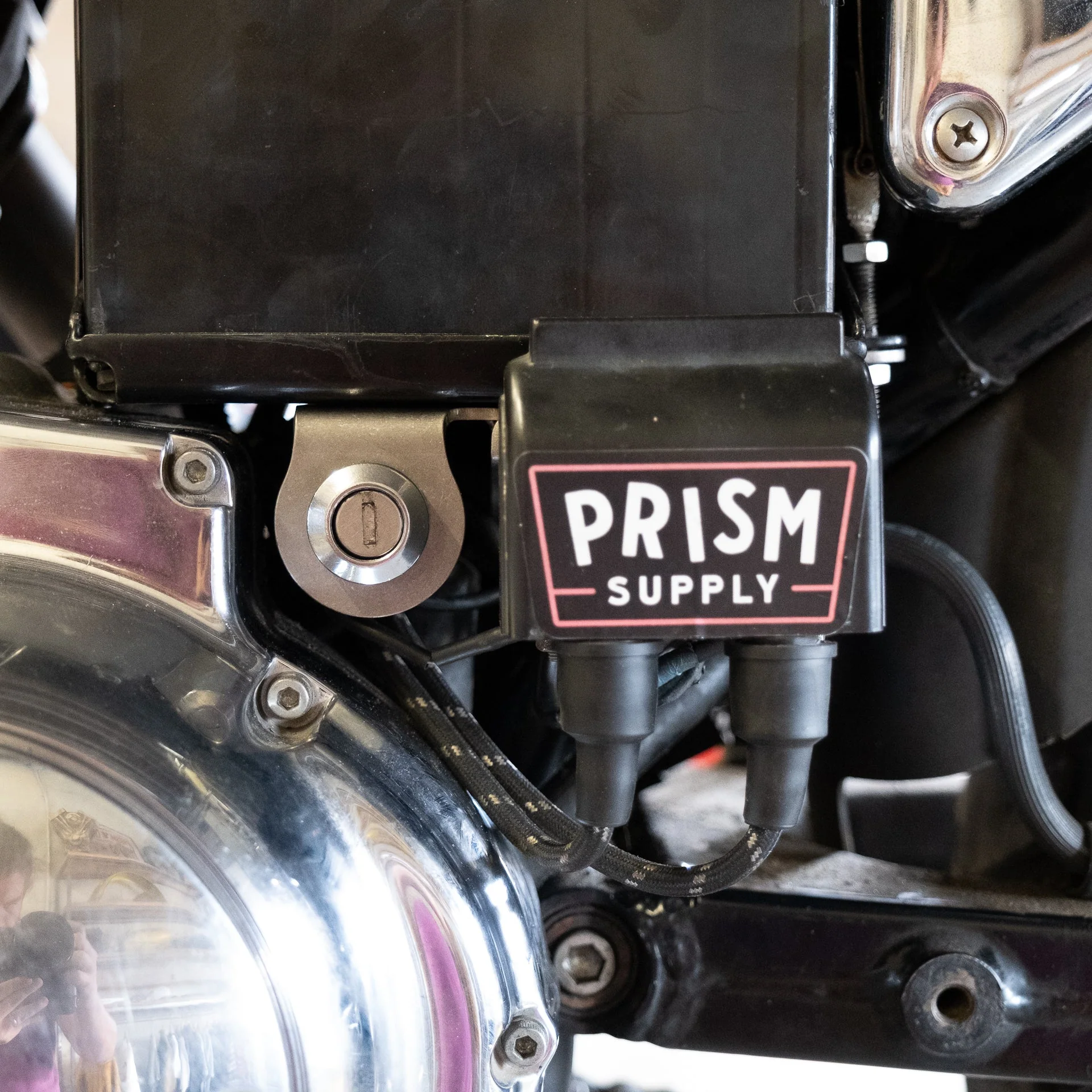 Sportster Coil Relocation Bracket w/ Key Mount - Image 2
